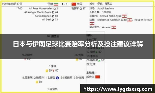 日本与伊朗足球比赛赔率分析及投注建议详解